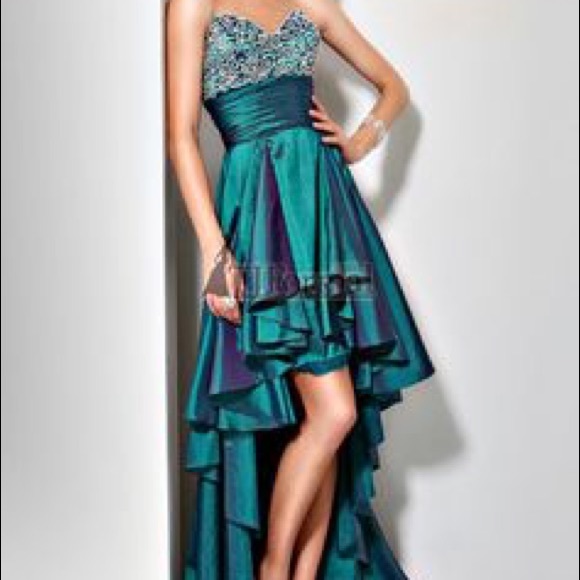 green iridescent dress